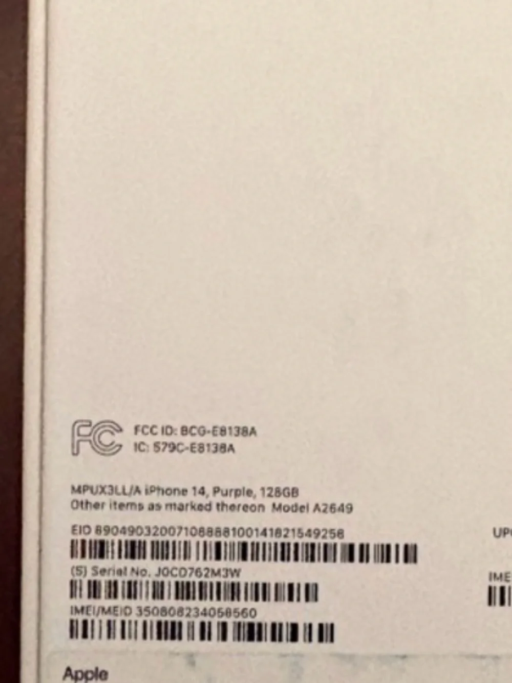 Apple iphone 14 with original box